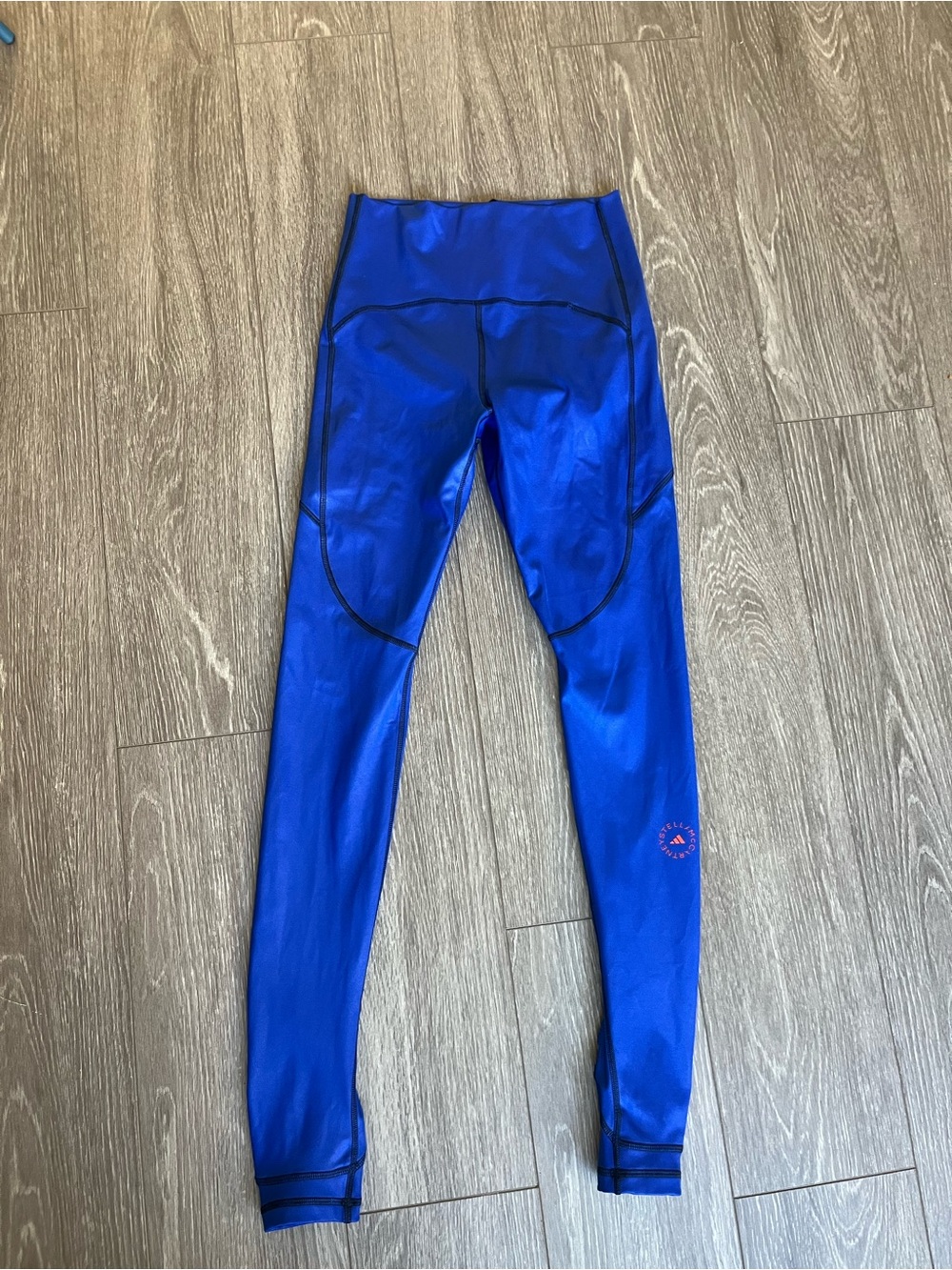 High-Waist Blue Athletic Leggings by Stella McCartney